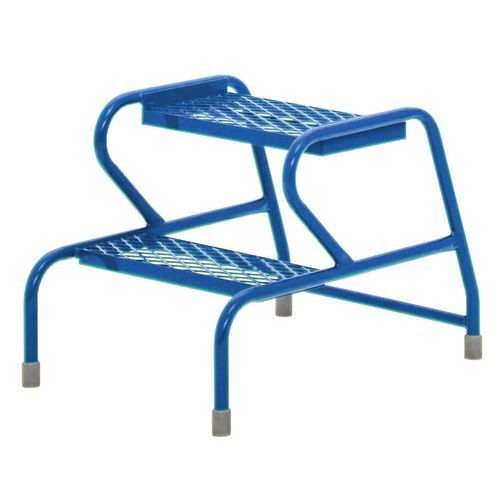 Stable Step-Up Static Two Step  Mesh Tread, Powder Coated Finish