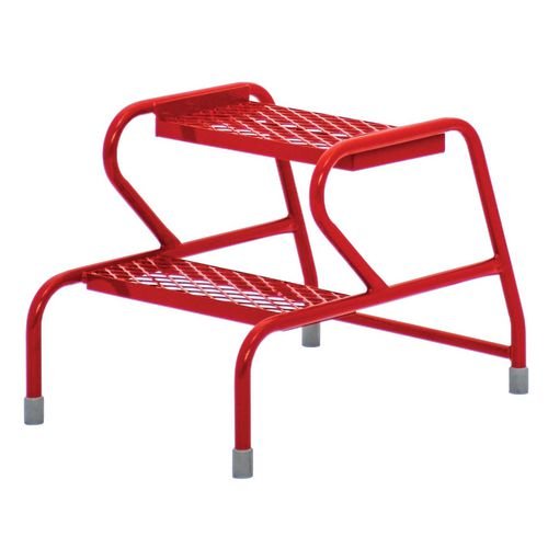 Stable Step-Up Static Two Step  Mesh Tread, Powder Coated Finish