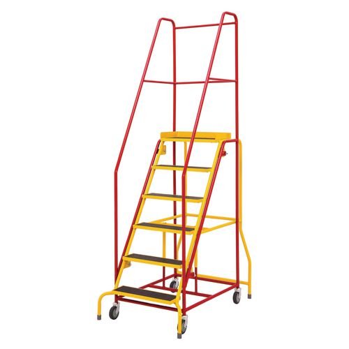 Duplex Step 6 Step Phenolic Tread, Red