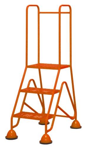 Multi-Glide Premium 3 Step  Expanded Steel Mesh Tread In Orange