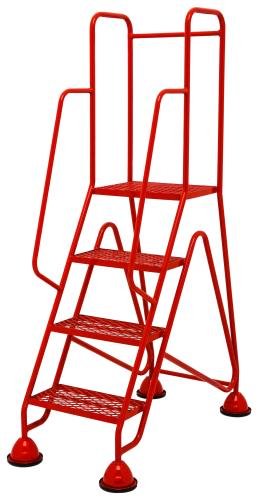 Multi-Glide Premium 4 Step  Expanded Steel Mesh Tread In Red