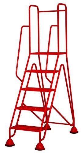 Multi-Glide Premium 5 Step  Expanded Steel Mesh Tread In Red