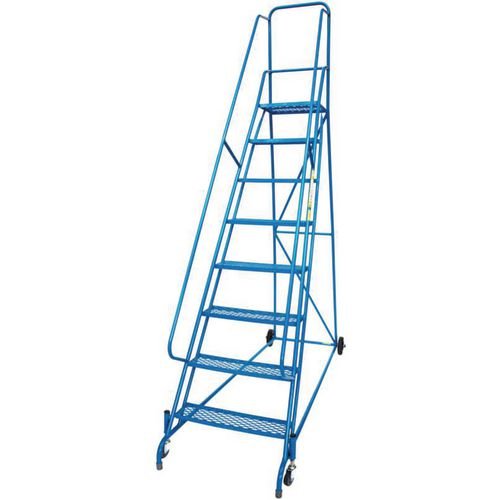 Narrow Aisle 8 Step  Mesh Tread, Powder Coated Finish