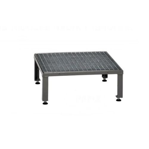 Galvanised Mesh Grid Work Platform  610 X 610, Height Adjustable Feet 230 To 300 mm High - Grey