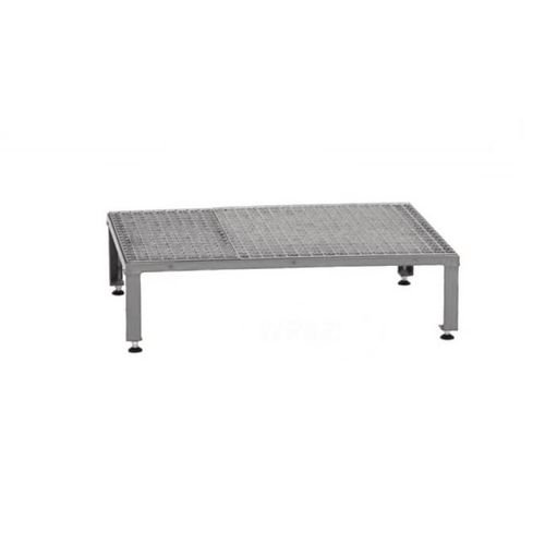 Galvanised Mesh Grid Work Platform  910 X 610, Height Adjustable Feet 230 To 300 mm High - Grey