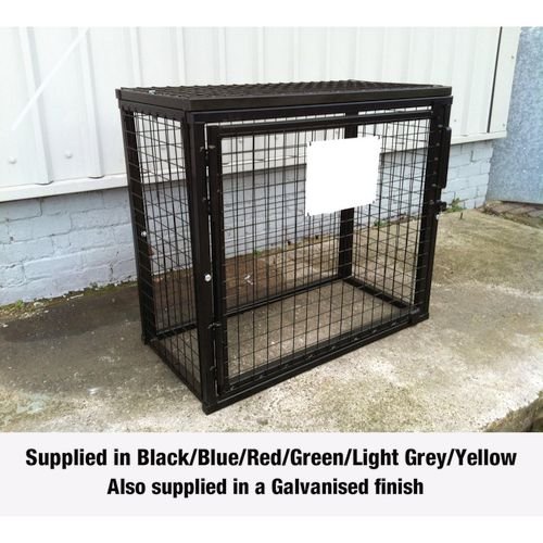 Defender Cage With One Full Shelf -  H900 X W1000 X D500mm - Powder Coated Black