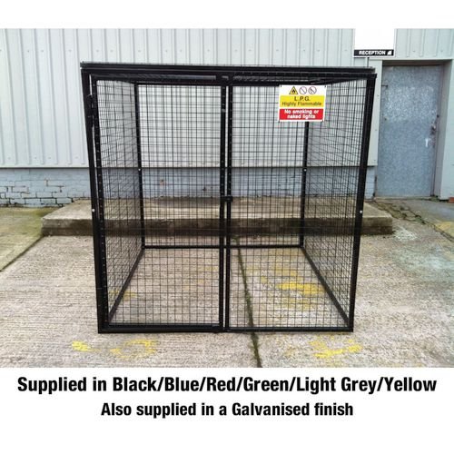 Defender Cage With Mesh Base - H1800 X W1800 X D1800mm - Galvanised Steel