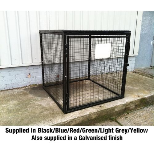 Defender Cage With Mesh Base - H1200 X W1200 X D1200mm - Powder Coated Red