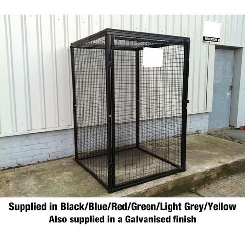 Defender Cage With Mesh Base & One Full  Shelf - H1800 X W1200 X D1200 - Powder Coated Blue