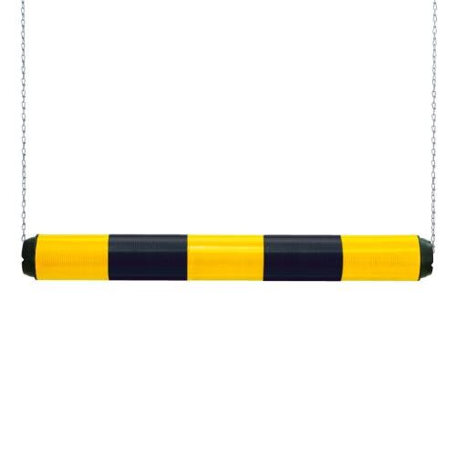 Traffic-Line Height Restrictor - Plastic With  Suspension Chains - 100mm Ø X 1,000mml - Yellow/Black Reflective Bands