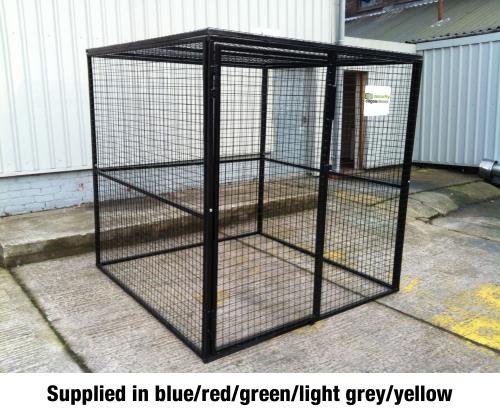 Defender Cage With Double Doors H1880 X W2000 X D2000 - Powder Coated Green