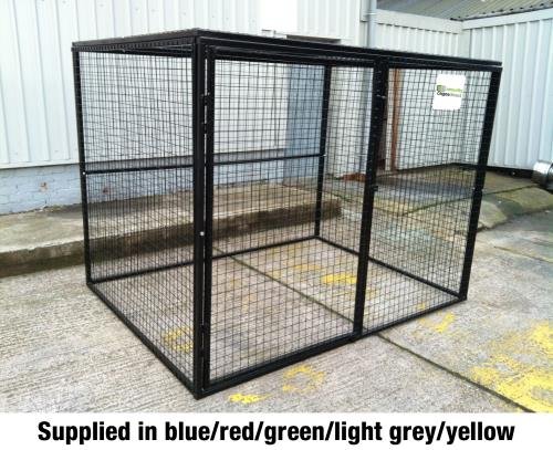 Defender Cage With Double Doors H1800 X W2400 X D1800 - Powder Coated Green