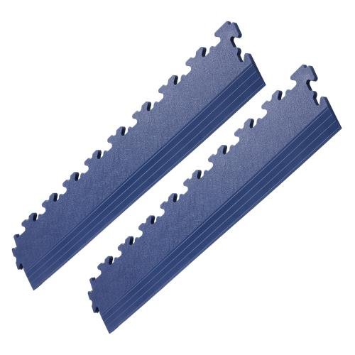 Ecotile Interlocking Edge Ramp   X-Joint    7H X 497W X 90D mm   Per 1 Linear Metre   Blue
