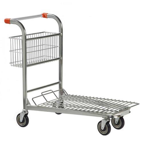 Nestable Stock Trolley  With Fixed Basket