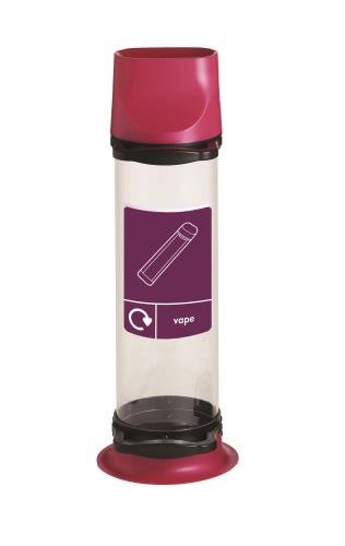 10 Litre Disposable  Vape Recycling Bin, Pink