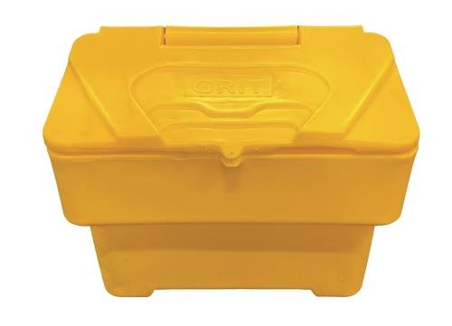 115 Litre Grit Bin - Yellow Moulded Lock, Stackable