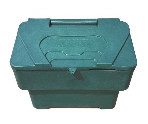 115 Litre Grit Bin - Green Moulded Lock, Stackable