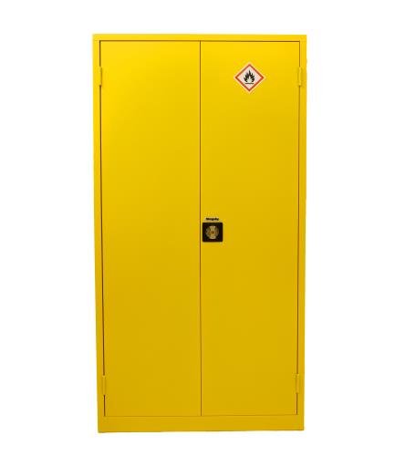 1815*915*459 mm 2 Swing Door & 3 Shelves Cabinet - Ral 1021 - Cyberlock O/C Flush Handle Lock Square 3 Point