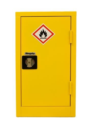 700*355*305 mm Cabinet Ral 1021 - Cyberlock O/C Flush Handle Lock Square 3 Point