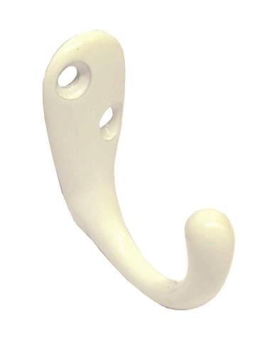 White Wardrobe Hook Pack Of 20