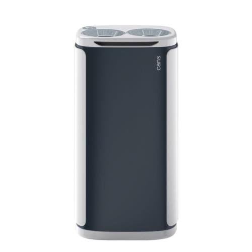 60 Litre Executive Recycling  Bin, Twin Grey Apertures
