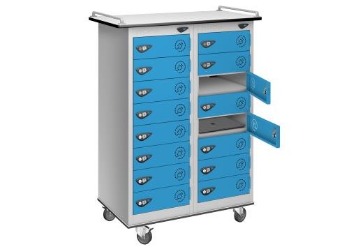 16 Door Laptop  Charging Trolley 3 Pin