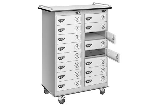 16 Door Laptop  Charging Trolley 3 Pin