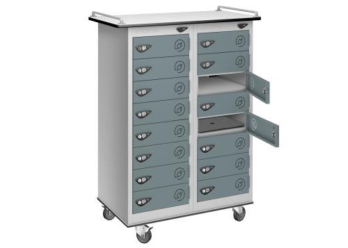 16 Door Laptop  Charging Trolley 3 Pin