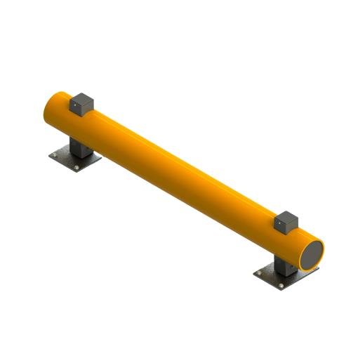 Low Level Bumper Barrier -  Single - 1900mm Width - Safety Yellow