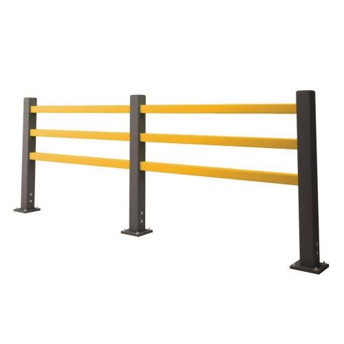 Pedestrian Barrier - 3 Rail -   4500mm Width - Colourfast Yellow And Grey