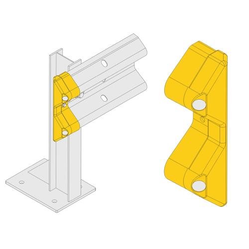 Armco Safety End - Yellow