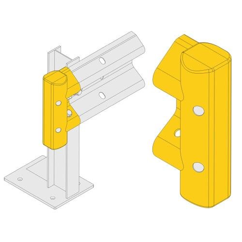 Armco Pedestrian  Safety End - Yellow