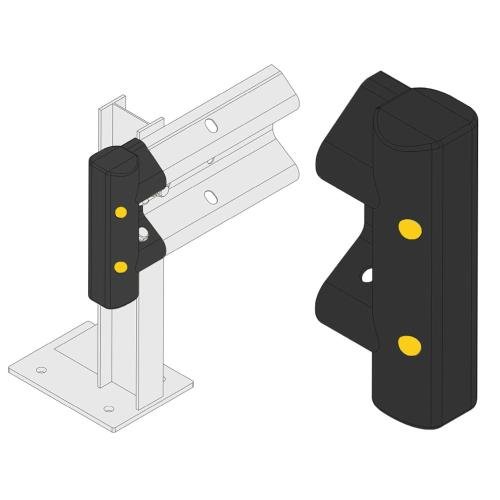 Armco Pedestrian  Safety End - Black