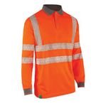 Envirowear Recyclable Hi-vislong Sleeve Polo Shirt Or 5 Xl