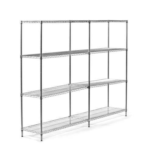 Eclipse Chrome Wire 4 Tier Static  Add On Unit - 1625H X 1370W X 610D mm