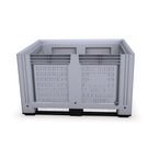 Vented Plastic Box Pallet 770 H X 1000 W X 1200 D mm - Grey