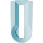 Ubin Recycle Bin Lid Insert -combined Aperture - Blue for Paper and Card