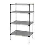 Galvanised Shelving Unit -  4 Shelves - 1800 H X 1500 W X 600 D mm