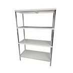 Powder Coated Shelving Unit-  4 Shelves - 1800 H X 1200 W X 600 D mm