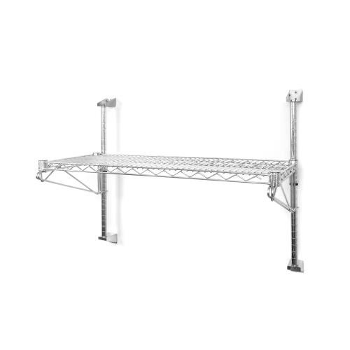 Eclipse Chrome Wall Shelving  - 1 Tier - 610mmh (Posts) X 1220W X 355D mm