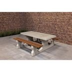 Picnic Table Deluxe 8 Seater - Natural Concrete
