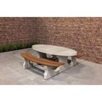 Picnic Table Deluxeoval - Natural Concrete