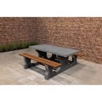 Picnic Table Deluxe 8 Seater - Anthracite Concrete