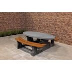 Picnic Table Deluxeoval - Anthracite Concrete
