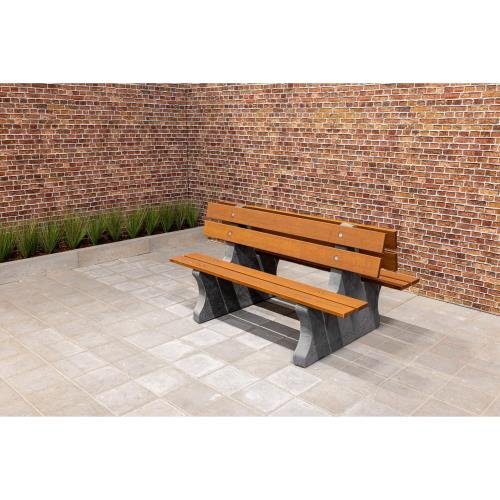Parkbench Duo  - Anthracite Concrete