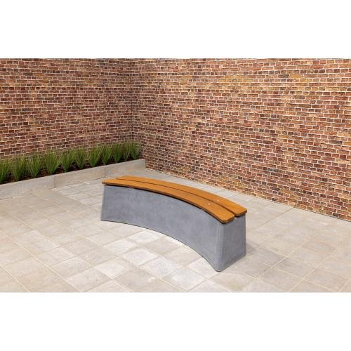 Bench Deluxe Oval  - Anthracite Concrete