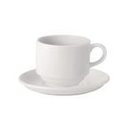 Pure White Stacking Cup X 6+ Double Well Saucer X 6 (pack of 2)