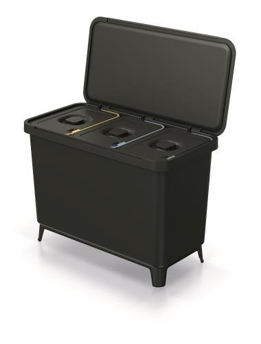 Systema Recycling Bin  Recycled Black - 3X10L Liners