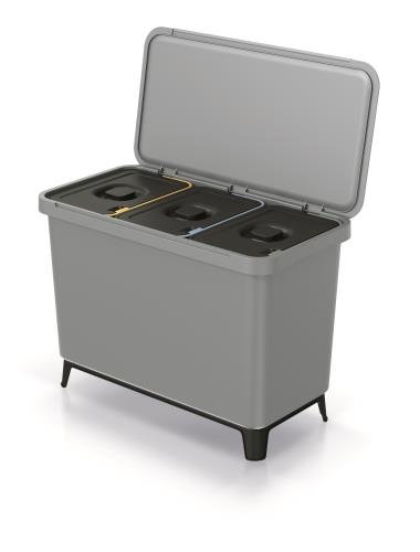 Systema Recycling  Bin Grey  - 3X10L Liners