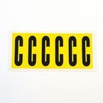 Letter C 6 Characters/card 90 X 38 mm Pack of 10